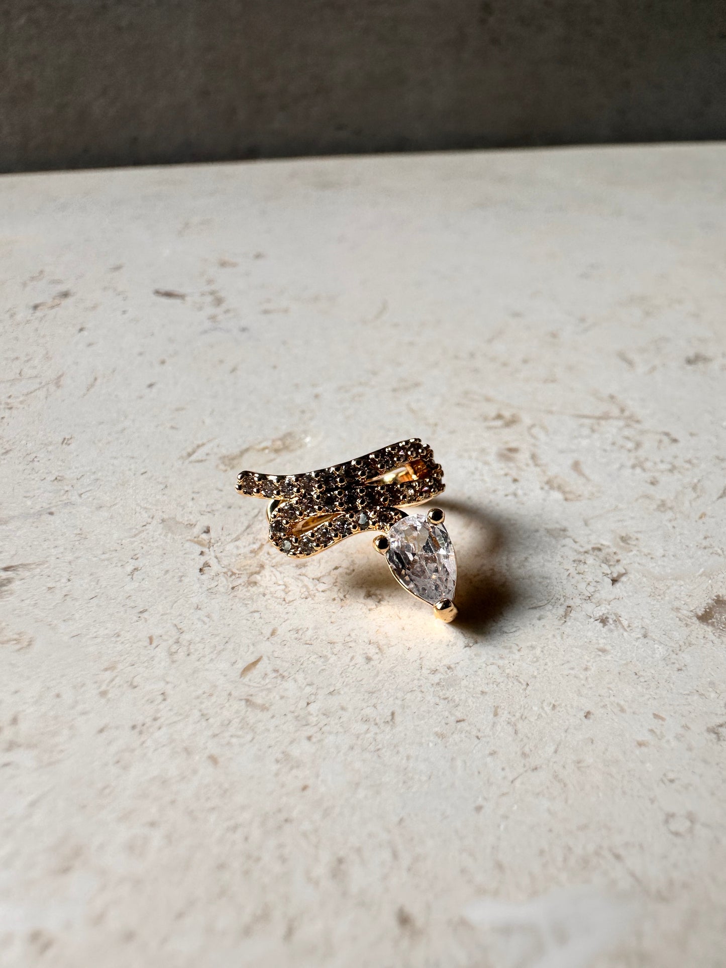 Ear Cuff Heart Snake