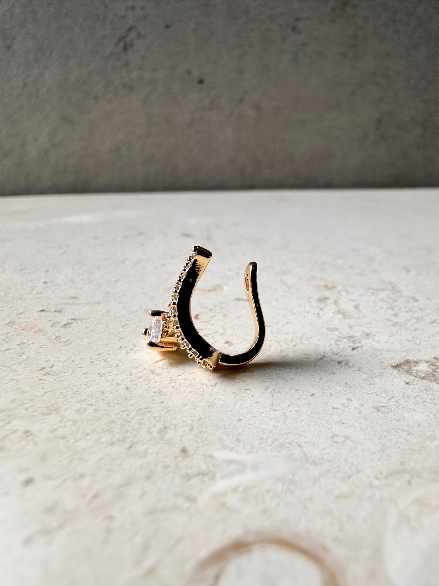 Ear Cuff Heart Snake