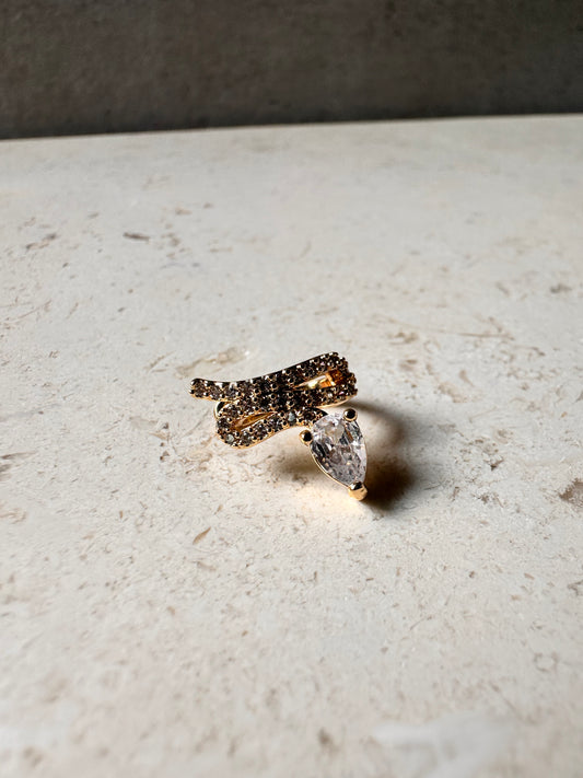 Ear Cuff Heart Snake
