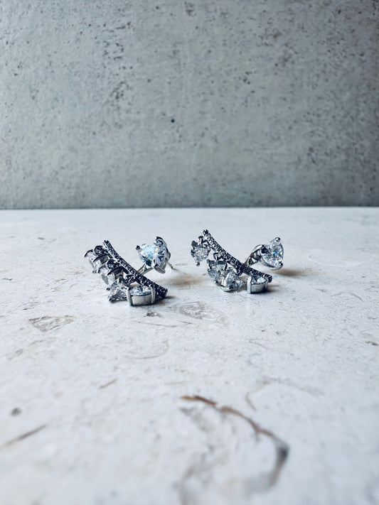 Floating Silver Hearts